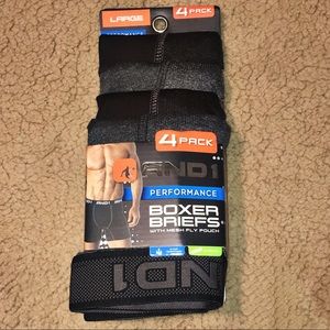 And1 Men's Performance Boxer Briefs 4-Pack